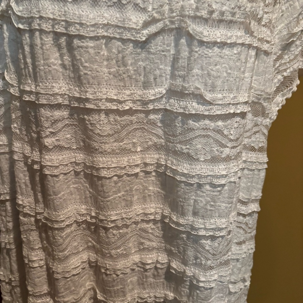 Chris McLaughlin Chic White‎ Textured Midi Dress size 24W lined - Picture 5 of 7